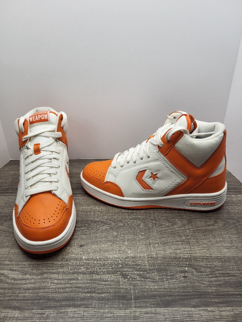 Converse Weapon Mid Syracuse Orange/White Sneaker Mens Size 7.5 A11956C New